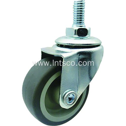 TPR Casters Threaded Stem Swivel Light Duty